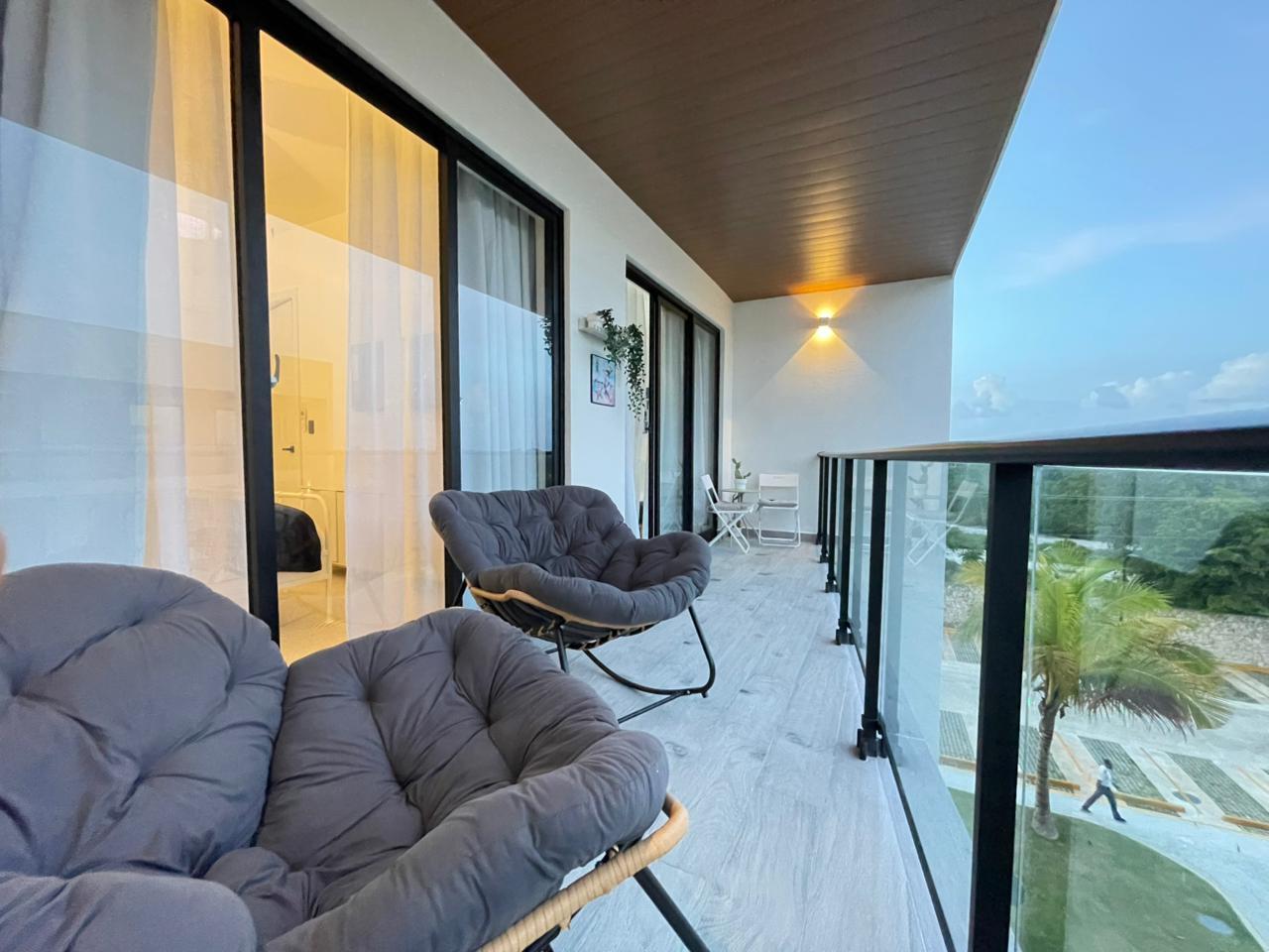 Apartamento en alquiler amueblado de una habitacion en un 4to piso en vista cana