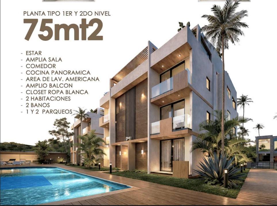 Venta de apartamento de 2 habitaciones en un 2do nivel en Brisas de Punta Cana