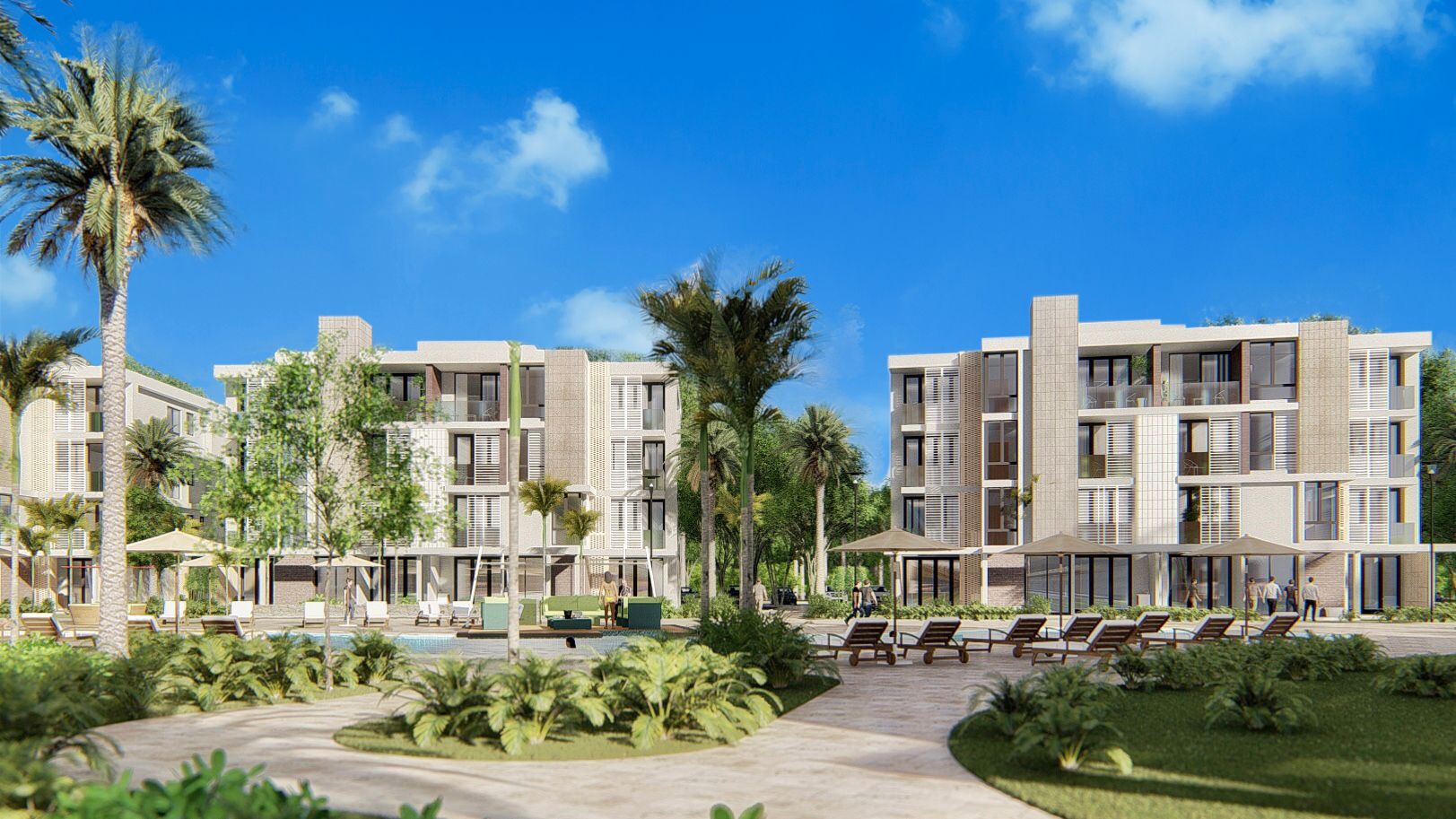 Apartamentos modernos estilo resort