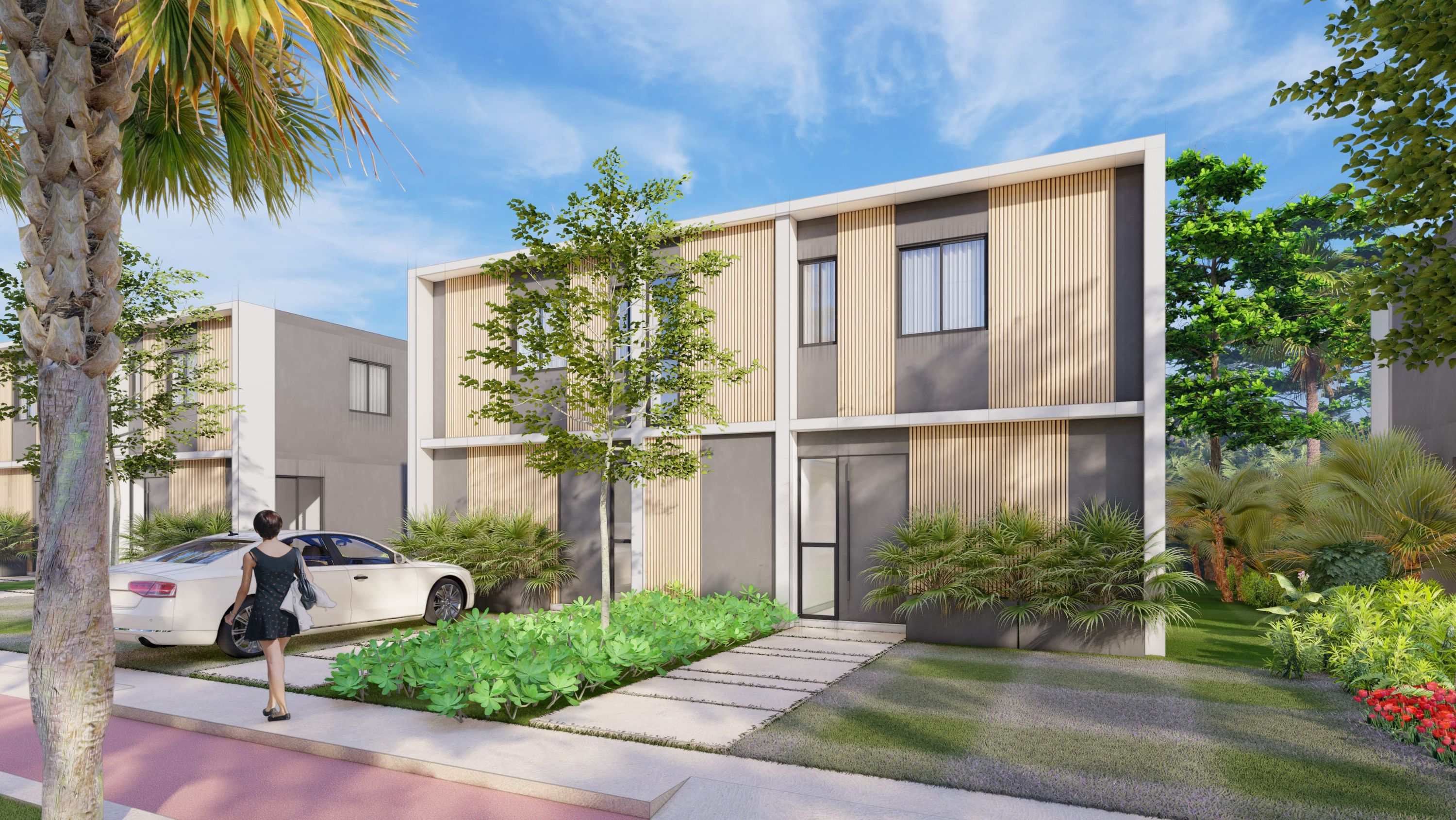 Villas dúplex e individuales cerca de la playa