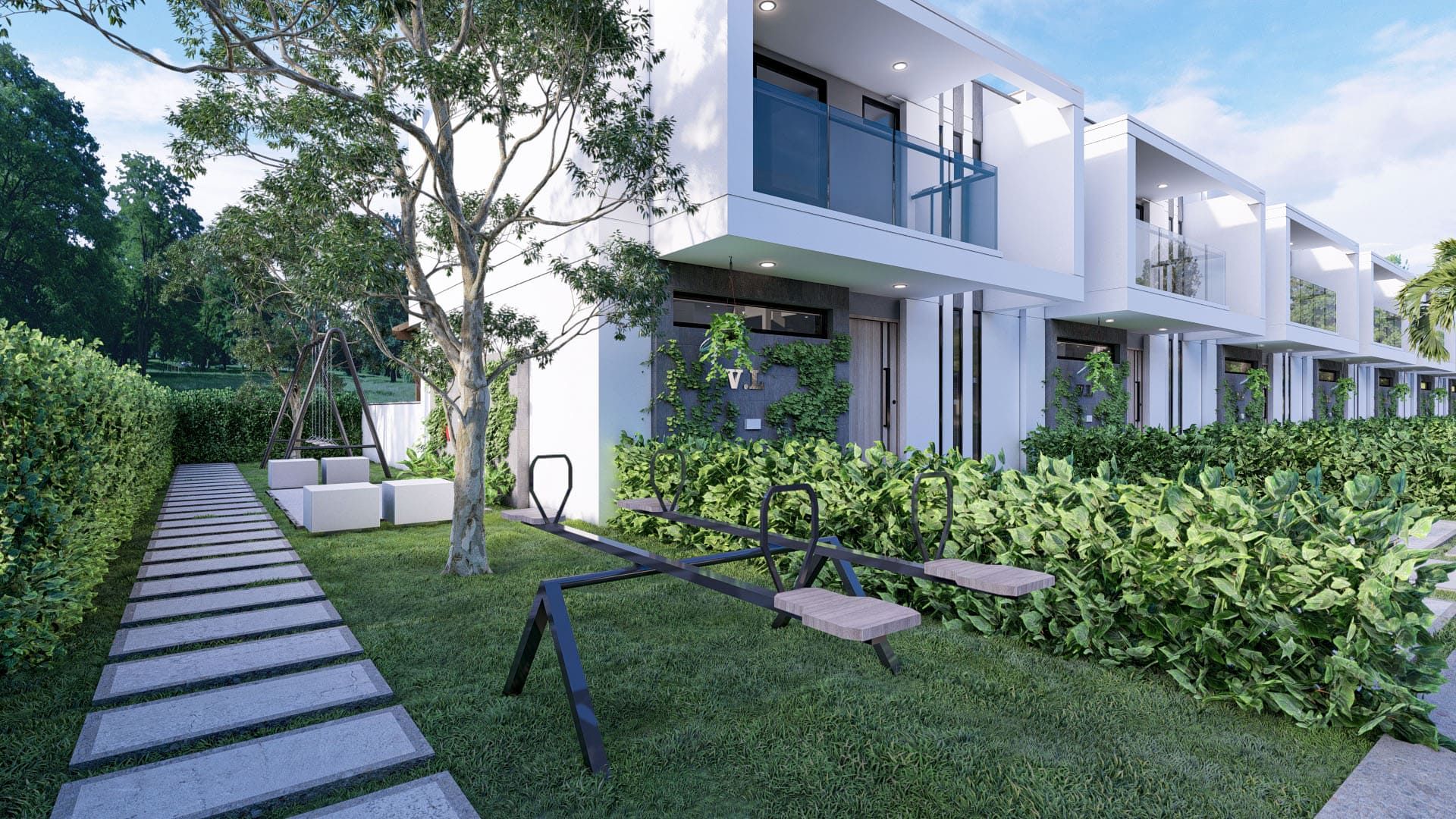 Villas con línea blanca y terraza privada — foto 2