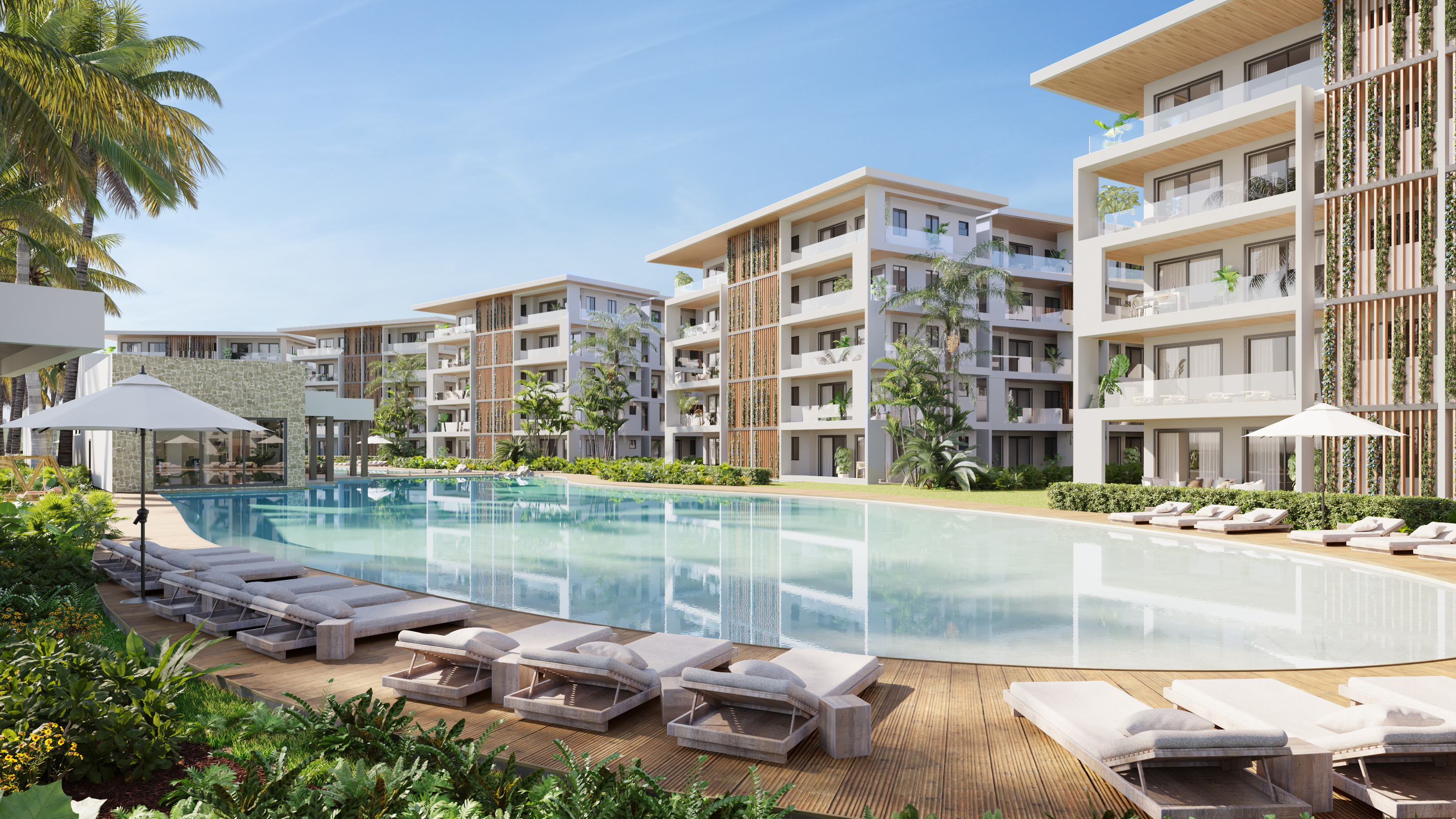 Apartamentos de 1 Habitación + Estudio con Jacuzzi en Punta Cana
